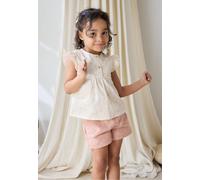 Blouse Bébé En Popeline Poésie D'été Vanille 4A