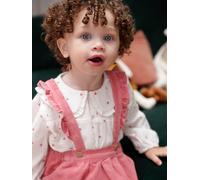 Blouse bébé fille coeurs en gaze de coton écru 18M(81CM)