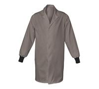 Blouse Blanche Chimie agroalimentaire Mixte qualité Premium Manche Longue avec Finition Manches élastiquées (FR/ES, Alpha/Lettres, M, Taille Normale, Taille Normale, Standard, Gris)