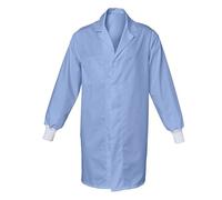 Blouse Blanche Chimie agroalimentaire Mixte qualité Premium Manche Longue avec Finition Manches élastiquées (FR/ES, Alpha/Lettres, M, Taille Normale, Taille Normale, Standard, Bleu Ciel)