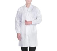Blouse Blanche Chimie lycee Coton Durable, Blouse Chimie College Pratique avec Boutons Solides et Poches, Parfaite Blouse Physique Chimie et Blouse de Chimie, adaptée en Tenue Infirmiere
