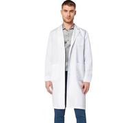 Blouse Blanche Chimie Lycee Homme Femme Blouse Medicale Laboratoire Dentaire Collège Manche Longue Chemise de Médecin Médical avec Poche et Bouton pour Chimie étudiant et Lycée Scolaire Industriel