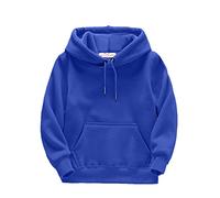Blouse Bleue en Bas âge garçons Filles Solide à Manches Longues Patchwork Capuche épaissi Chaud Sweat Pull Hauts Tenues vêtements Tuniques Courtes avec Leggings(Bleu,5-6 Years)