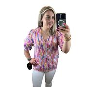 Blouse bouffante col v femme b.young Joella Rose 40