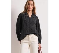 Blouse brodée à col fendu