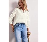 Blouse brodée à col fendu