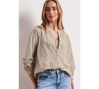 Blouse brodée à col fendu
