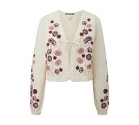 Blouse brodée femme QS Regular Fit Blanc 34