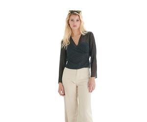 Blouse cache-cÅur femme 24 Colours Noir 38