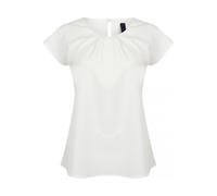 Blouse col plissé femme Henbury Blanc 2XL