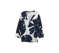 Blouse col V effet froissÃ© femme Tom Tailor Bleu XS