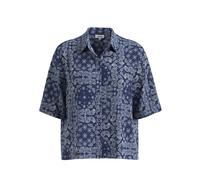 Blouse coupe dÃ©contractÃ©e avec imprimÃ© intÃ©gral et fronces femme s.Oliver Bleu 38