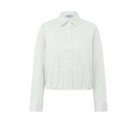 Blouse coupe décontractée en satin de coton avec fronces et col chemise femme s.Oliver Blanc 44