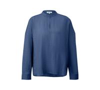 Blouse coupe dÃ©contractÃ©e en viscose mÃ©langÃ©e avec col rond femme s.Oliver Bleu 32