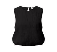 Blouse court à ourlet bouffant femme QS Loose Fit Noir 42