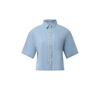 Blouse courte en jean Ã col en V et poche poitrine femme s.Oliver Bleu 42