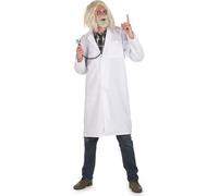 Blouse de docteur pour hommes costume de carnaval blanc