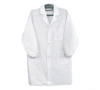 Blouse de laboratoire avec plusieurs poches et fermeture à bouton sur le devant pour homme et femme en laboratoire, éducation et industrie alimentaire (A-160~S)