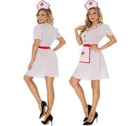 Blouse de médecin pour femme, costume de carnaval, costume d'infirmière, costume de carnaval, costume d'infirmière pour carnaval, fêtes de jeu de rôle, uniforme de docteur, cosplay 5