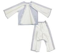 Blouse De Soins Postopératoires Épaisse For Homme, Vêtement De Rééducation For Personnes Handicapées, Fermeture Éclair À Double Extrémité(Gray,2XL)