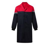 Blouse de travail bicolore à manches longues - Uniforme d'atelier ample | Manteau de travail long avec poches - Vêtement de travail pour artisans, entrepôt, atelier