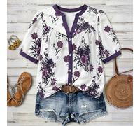 Blouse décontracté et élégante avec patchwork de rayures et imprimé léopard, manches dolman, convient pour les vacances, le style western cowgirl, les grandes tailles. Adapté pour le travail, les lois