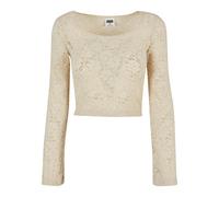 Urban Classics Lace Long Sleeve T-shirt Beige L Femme