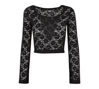 Urban Classics Blouse en dentelle manches longues femme Noir M