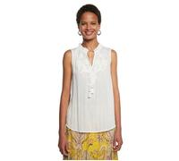 Blouse - Desigual - Hanna - Sans manches - Ecru - Motifs en relief S
