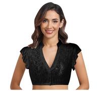 Blouse Dirndl Femme Chemise Vintage pour Femmes Dentelle Gilet Oktoberfest Corset LéGant Col V Crop Tops Shirt Festival Chemisier Sexy Clubwear