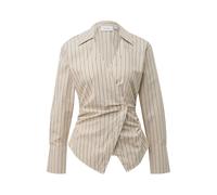 Blouse effet portefeuille en popeline de coton femme COMMA Beige 40
