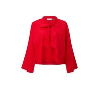 Blouse en coton Ã col montant et manches larges femme COMMA Rouge 34