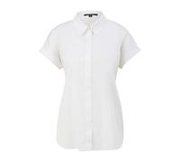 Blouse en coton mÃ©langÃ© Ã manches courtes et revers fixÃ©s femme COMMA Blanc 46