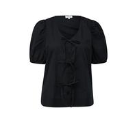 Blouse en coton pour col en V et manches bouffantes femme s.Oliver Noir 38