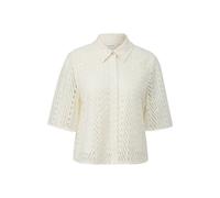 Blouse en dentelle à col chemise et manches mi-longues femme COMMA Blanc 38