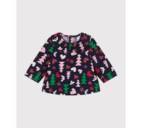 Blouse en flanelle bébé Petit Bateau - bleu - Taille 3 mois 3M bleu/multicouleur