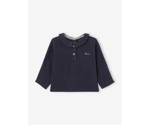 Blouse en gaze de coton bébé personnalisable bleu nuit 18M(81CM)