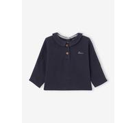 Blouse en gaze de coton bébé personnalisable bleu nuit 3M(60CM)