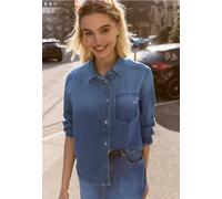 Blouse en jean à manches longues avec col chemise