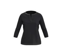 Blouse en jersey à col tunisien et manches 3/4 femme COMMA Noir 36