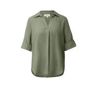 Blouse en lin mélangé avec manches 3/4 et turn-up femme s.Oliver Vert 50