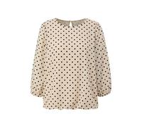 Blouse en mousseline à motif pois et manches 3/4 femme COMMA Beige 34