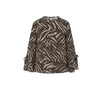 Blouse en mousseline avec dÃ©tail volantÃ© femme COMMA Marron 38