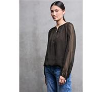 Blouse en mousseline léopard avec fermeture éclair
