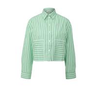 Blouse en popeline raccourcie, coupe dÃ©contractÃ©e femme s.Oliver Vert 54