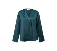 Blouse en satin à col en V fluide femme COMMA Turquoise 48