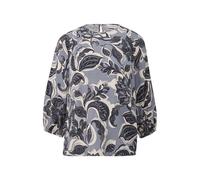 Blouse en sergé de viscose à motif imprimé intégral et manches 3/4 femme COMMA Bleu 36