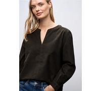 Blouse en velours côtelé en couleur unie