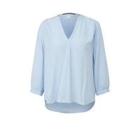 Blouse en viscose à fronces aux épaules femme QS Bleu 32