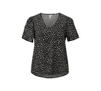Blouse en viscose à imprimé intégral femme QS Noir 38